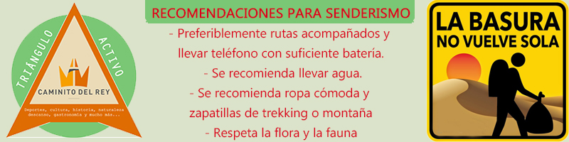 La Basura no vuelve sola - Recomendaciones para senderismo