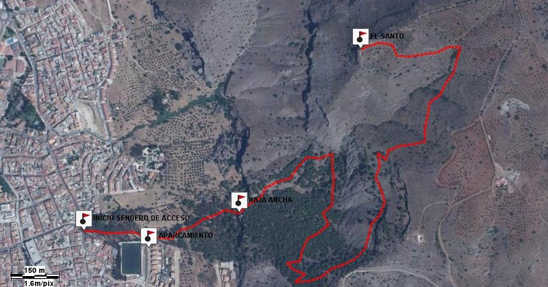 ruta senderismo Santo de pizarra