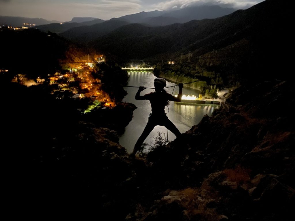 Via ferrata en luna llena El Chorro. «solo 31 julio y 31 agosto»